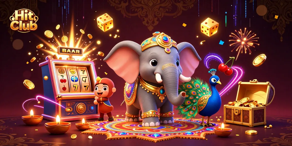 Engage with Hit Club's exciting slots scene bursting with colorful elements and dynamic energy.