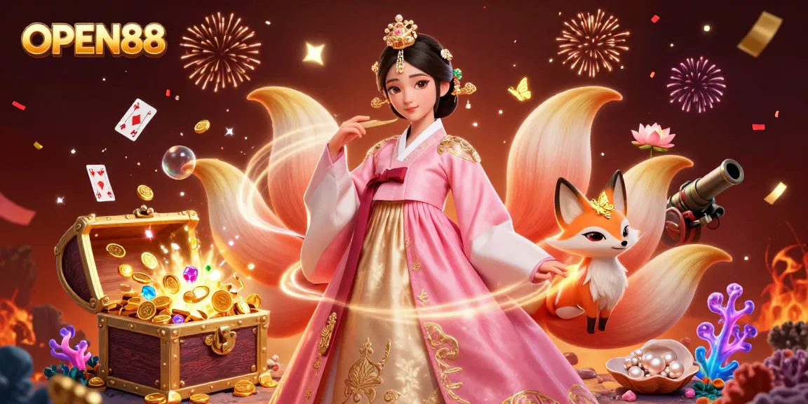 Engage with thrilling excitement at OPEN88 through stunning casino-themed visuals of slot games and lucky symbols.
