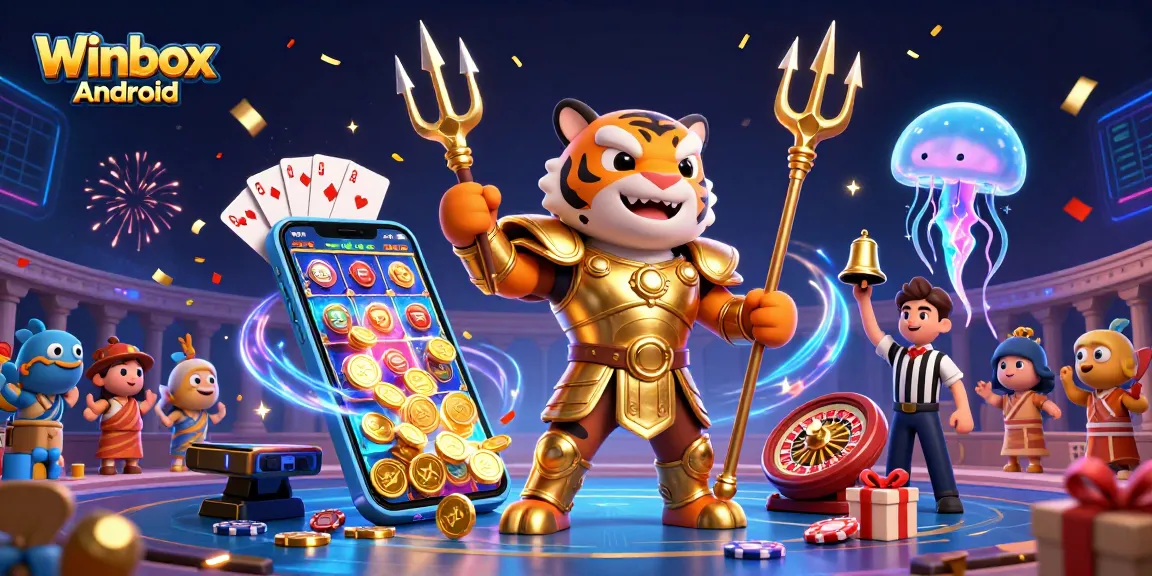 Engage with Winbox Android for thrilling slot games in a dynamic animated 3D scene.